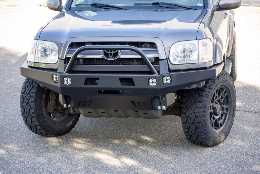 Cree LED pod lights mounted in a Coastal Offroad front bumper